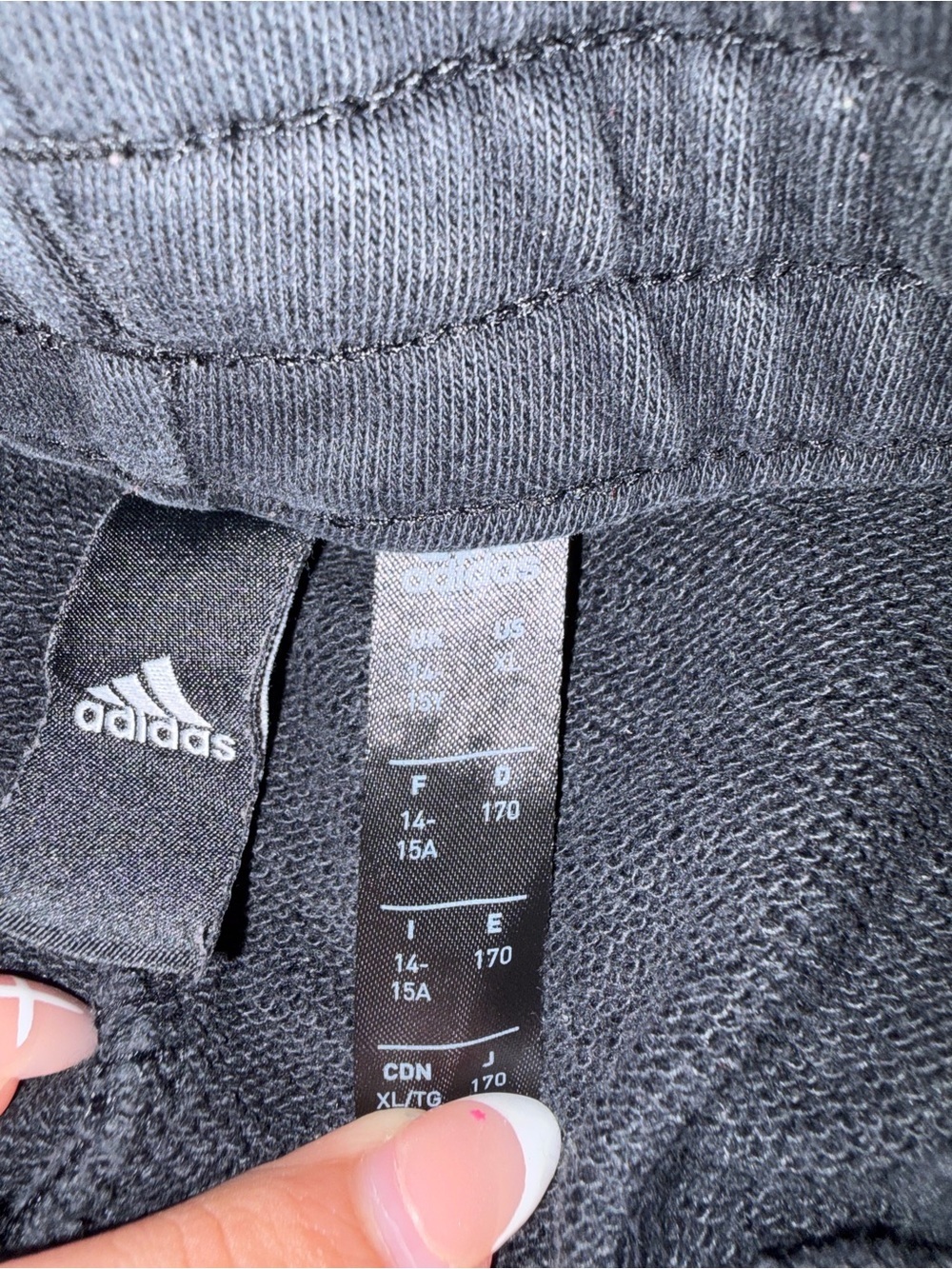 adidas Black Kids Athletic Shorts - Picture 2 of 3